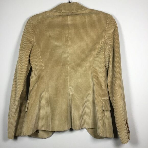 Vintage 100% cotton corduroy blazer coat XS/S/34 jacket equestrian tan - Picture 5 of 10
